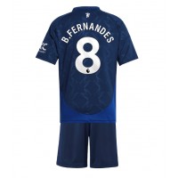 Dres Manchester United Bruno Fernandes #8 Preč pre deti 2024-25 Krátky Rukáv (+ trenírky)